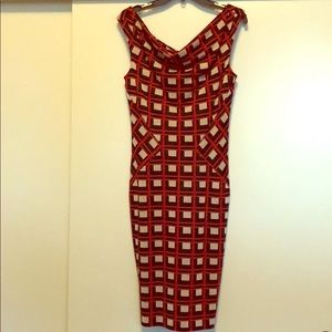 DVF wool cowl neck sleeveless dress